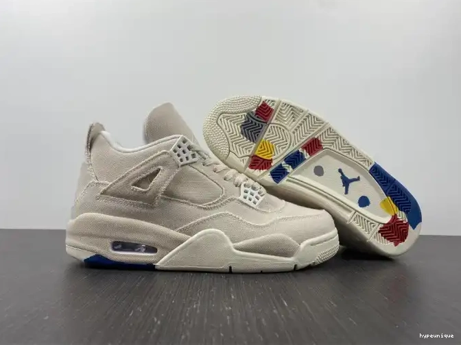 HYPE Jordan 4 Canvas Blank DQ4909-100 Retro (W) 0623